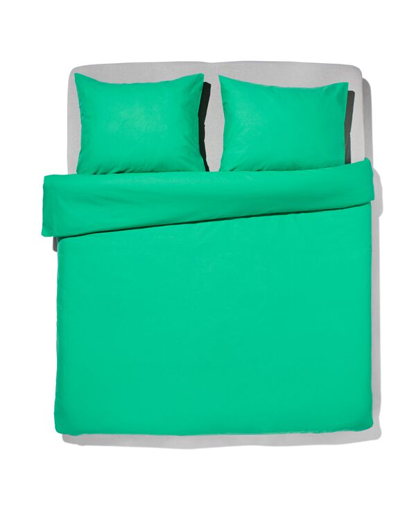 housse de couette 240x200/220 cm coton doux vert - 5750072 - HEMA
