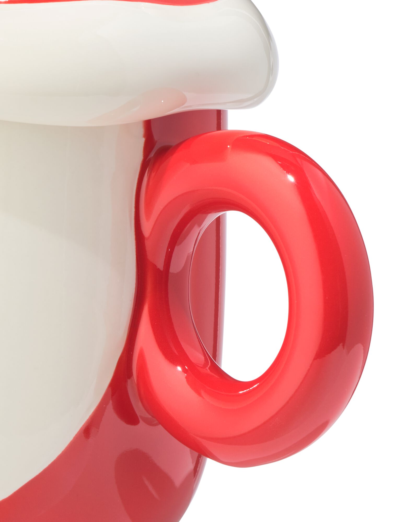 mug 14 x 16,5 cm c&eacute;ramique P&egrave;re No&euml;l avec couvercle - 41500200 - HEMA