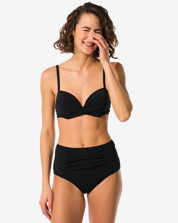 Damen-Bikinislip, Control, hohe Taille schwarz - 22310075BLACK - HEMA