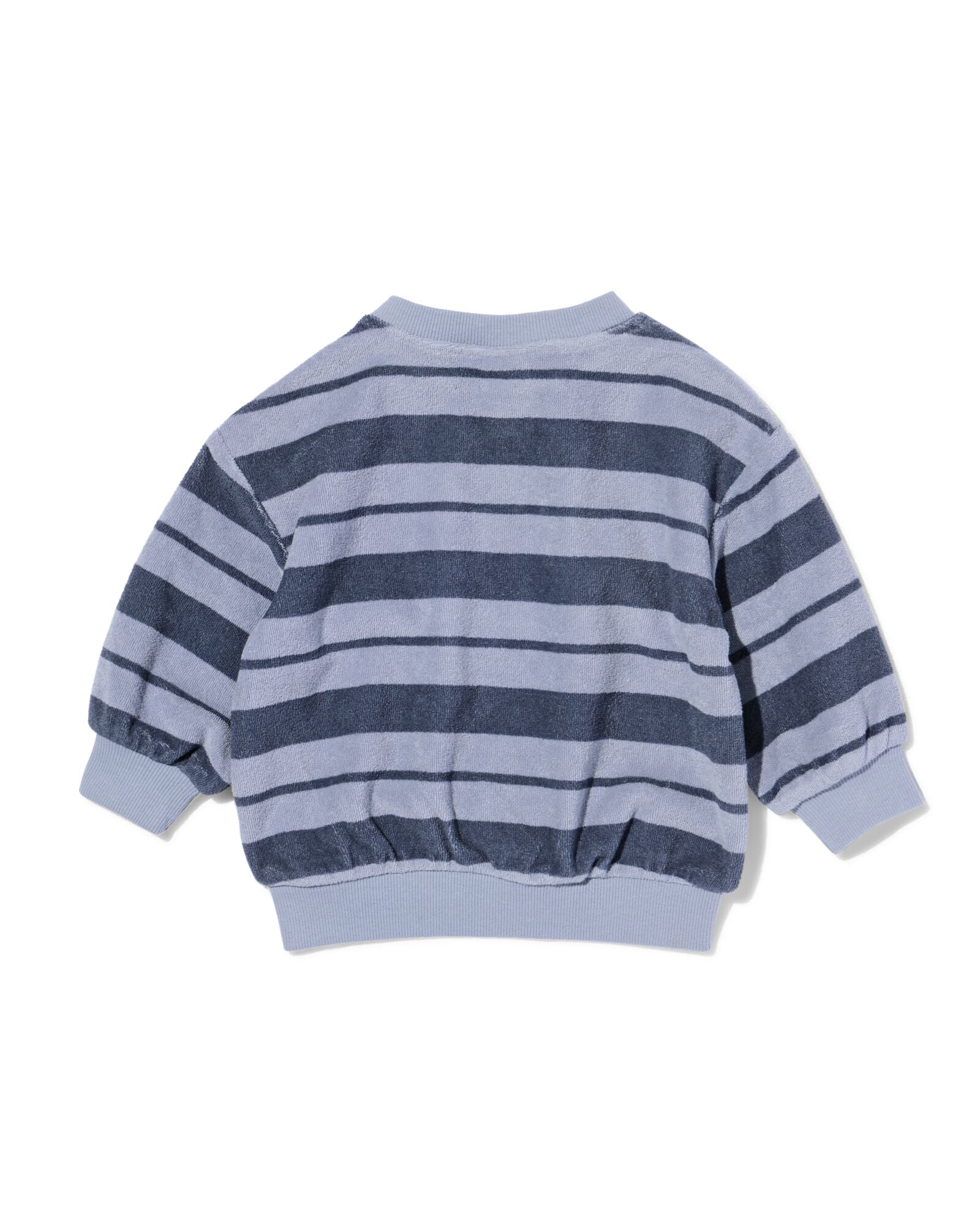 Babypullover aus Frottee, gestreift blau blau - 33105480BLUE - HEMA