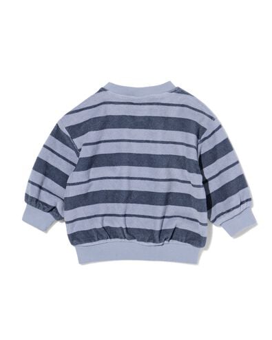 Babypullover aus Frottee, gestreift blau blau - 33105480BLUE - HEMA