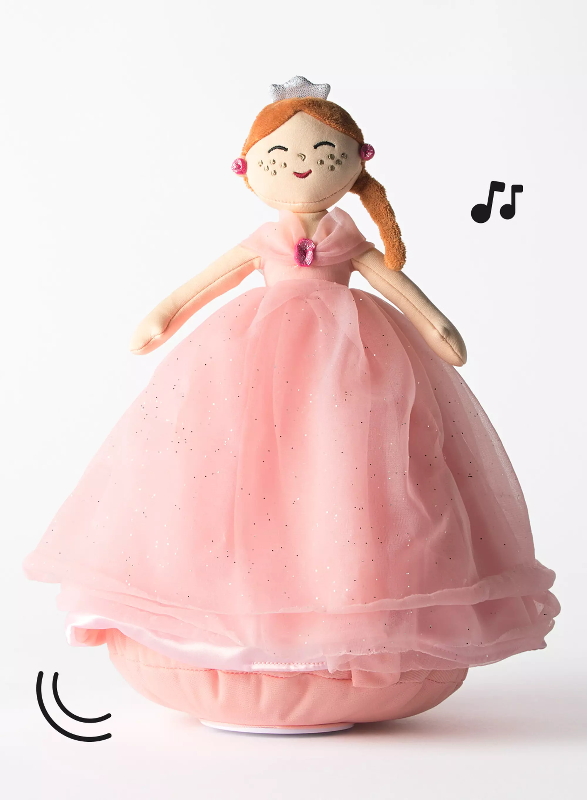 peluche princesse qui danse 20x20x34 cm
