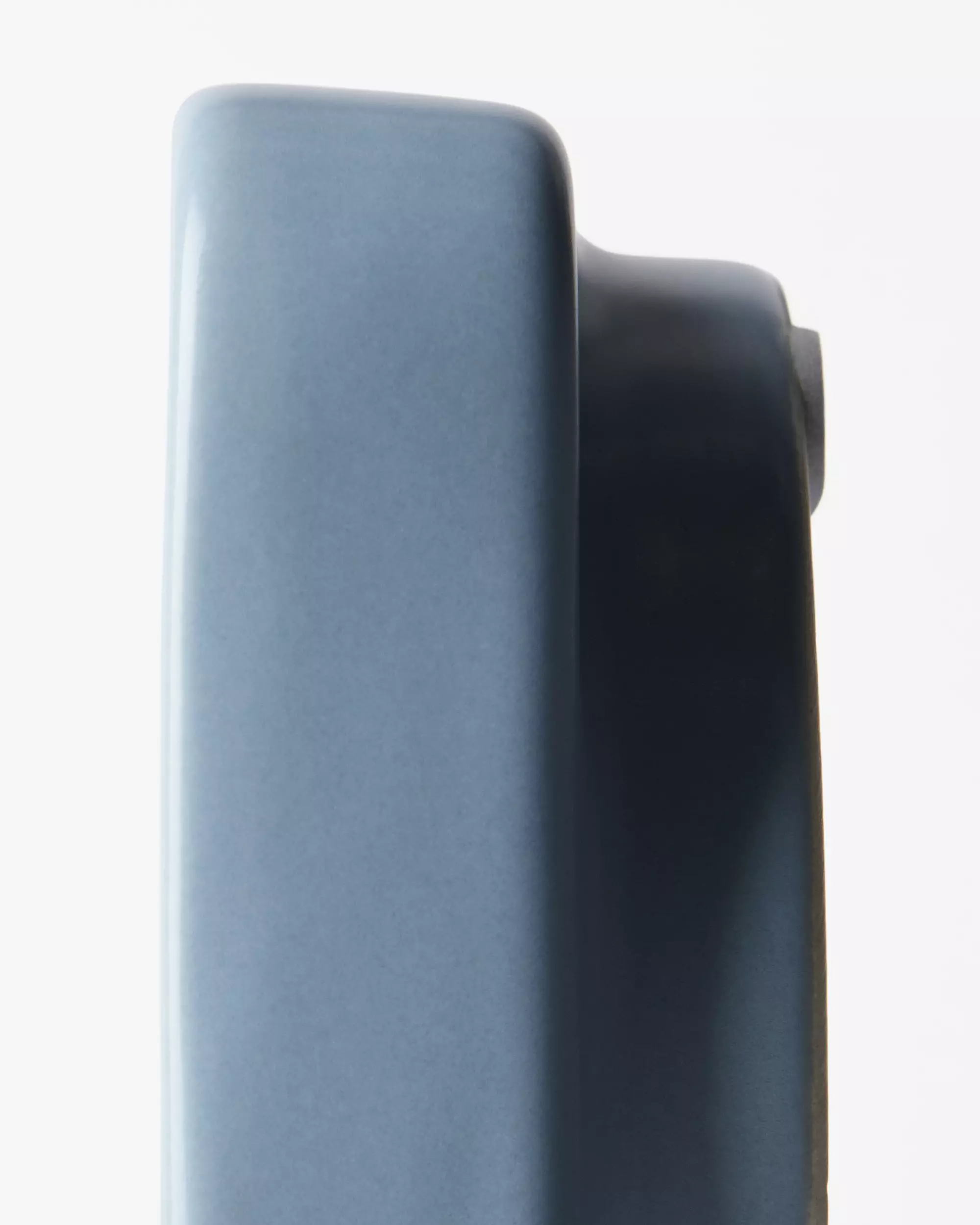 plateau à bougie ⌀9cm Kub céramique bleu