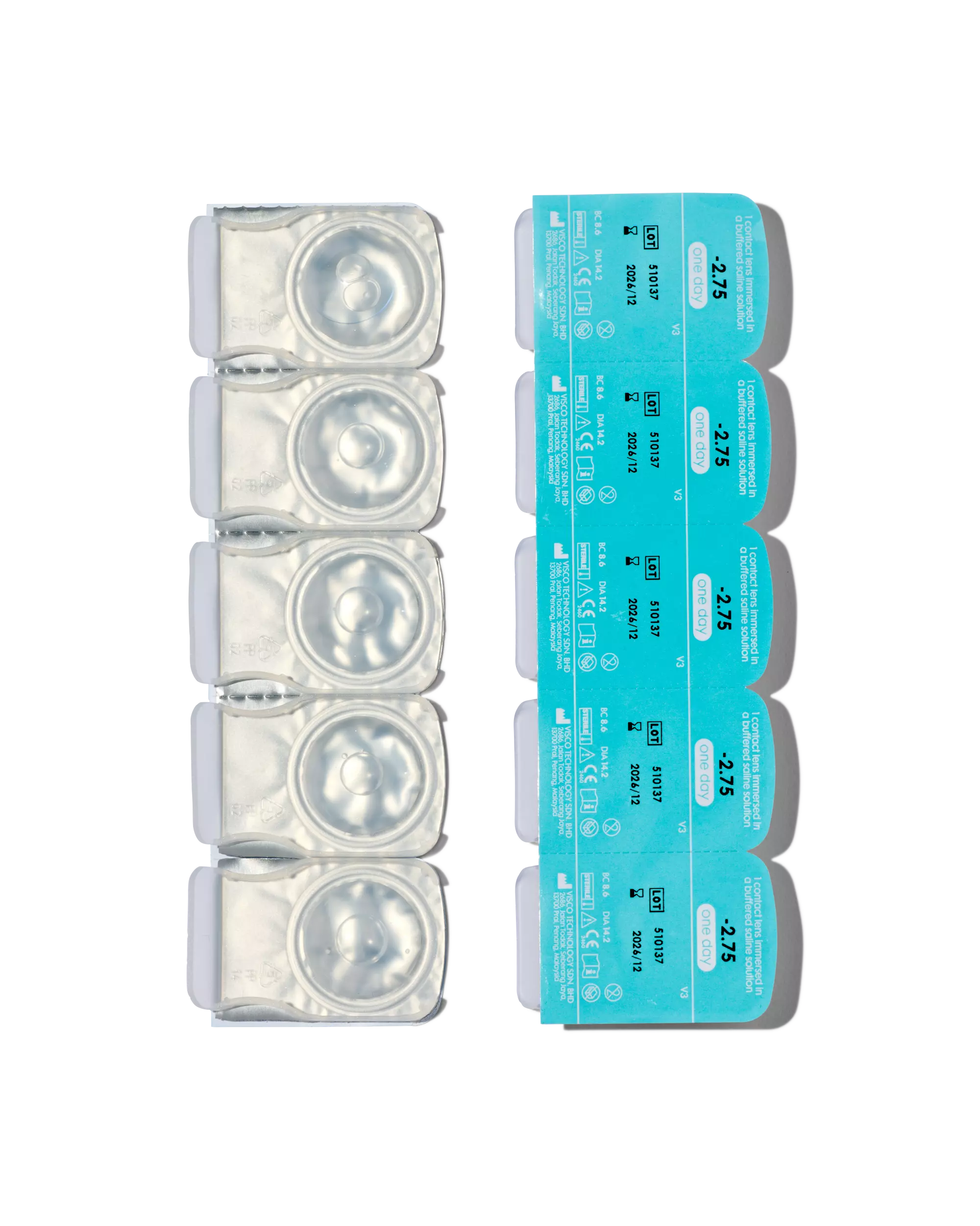 10er-Pack weiche Tageslinsen, -2.75