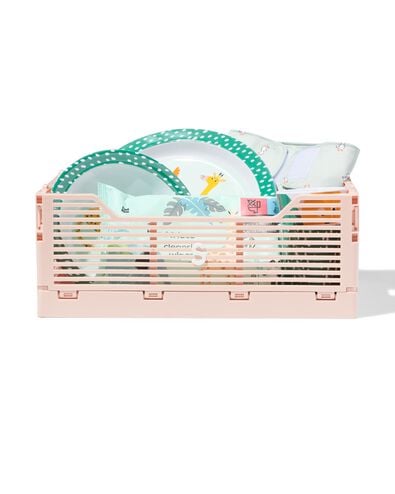 caisse pliante lettres recycl&eacute;e S rose p&acirc;le rose p&acirc;le S  20 x 30 x 11,5 - 39811071 - HEMA