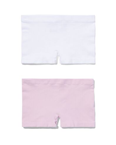 kinderboxers naadloos rib - 2 stuks  lichtpaars lichtpaars - 19381130LIGHTPURPLE - HEMA