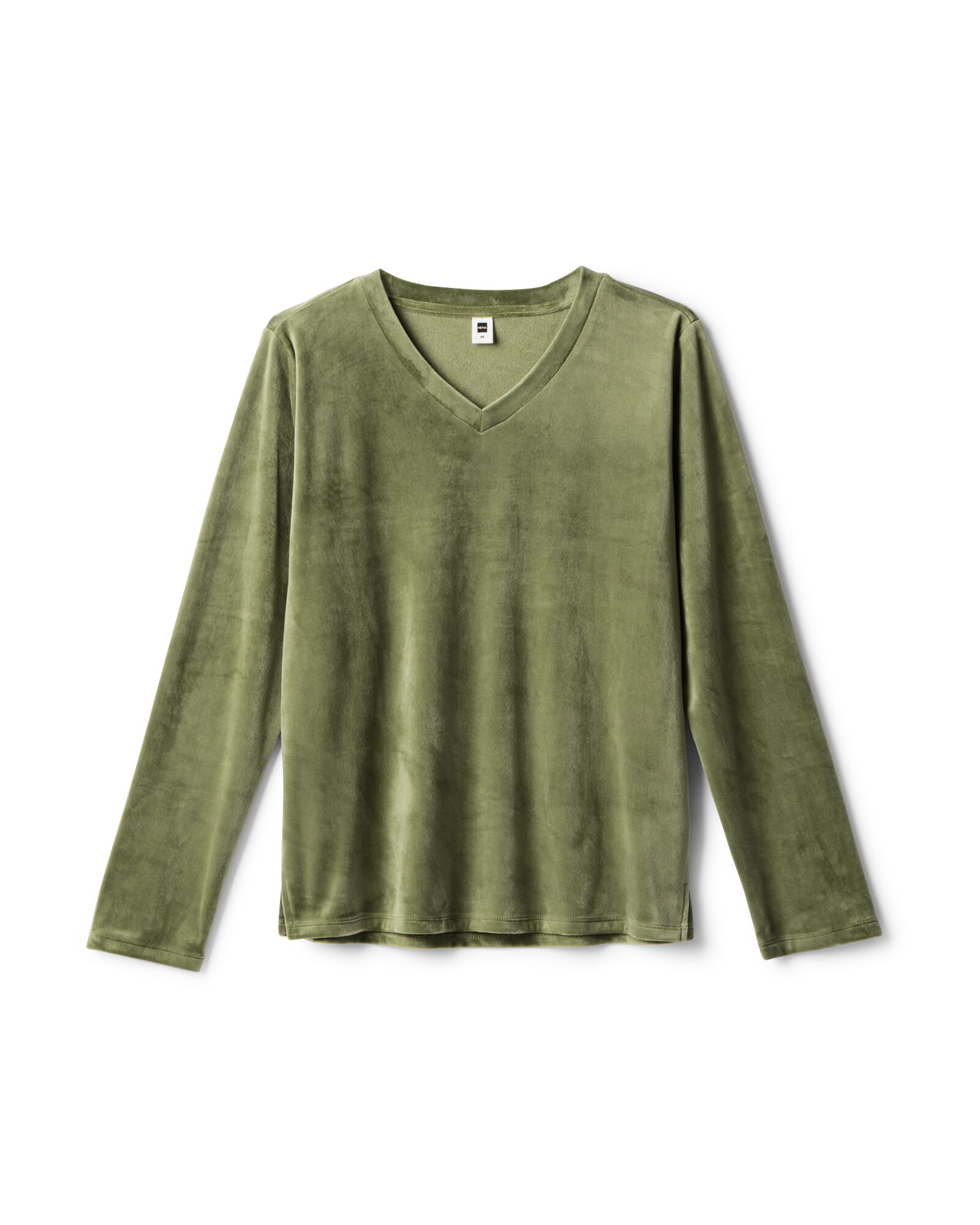 Damenshirt aus Samt gr&uuml;n gr&uuml;n - 23401373GREEN - HEMA