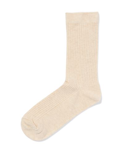 Damensocken, gerippt beige - 4290450BEIGE - HEMA
