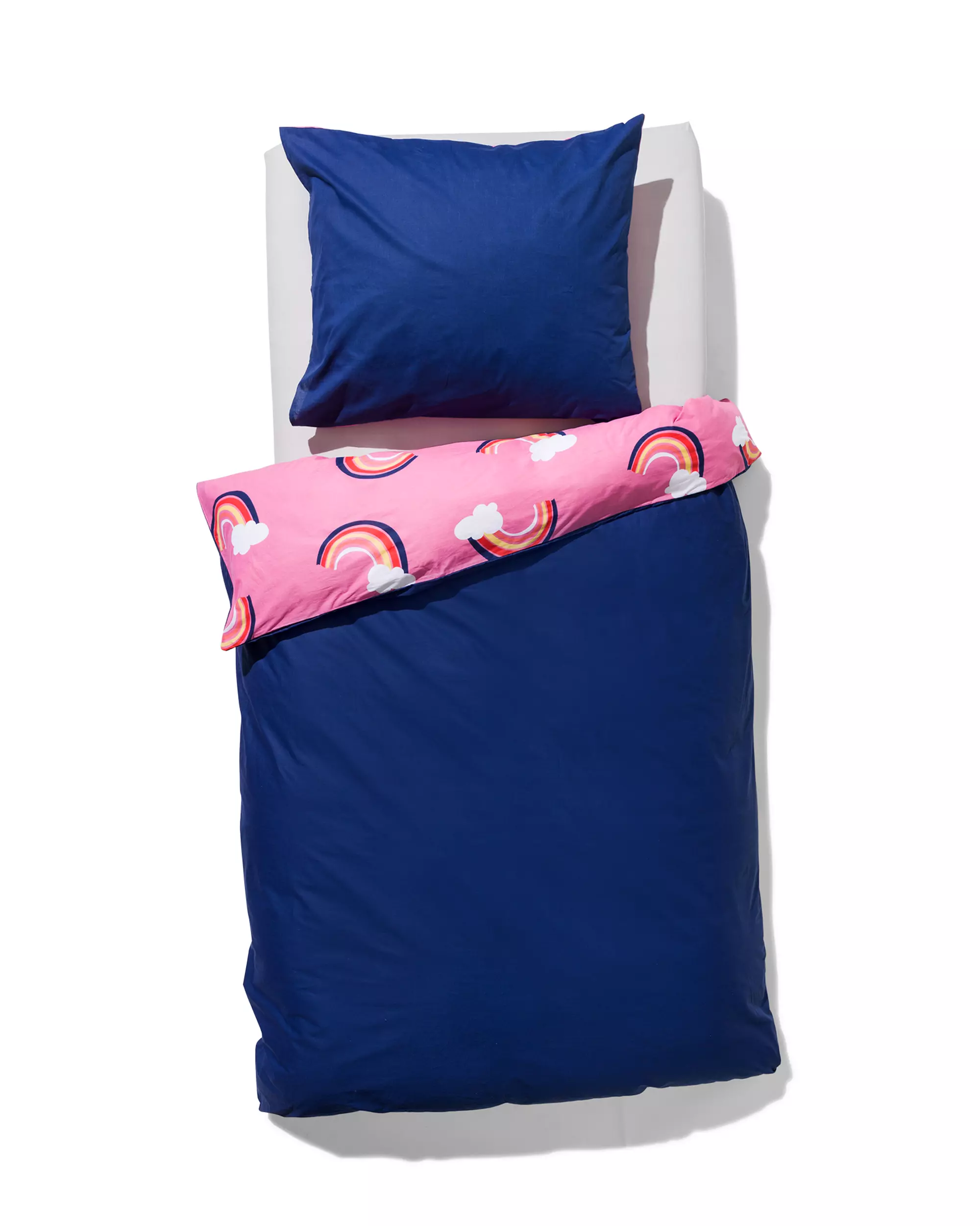 Kinderbettbezug 140 × 200 cm weiche Baumwolle Regenbogen