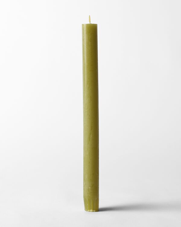 bougie longue ⌀2,2 x 27 cm rustique olive - 13504253 - HEMA