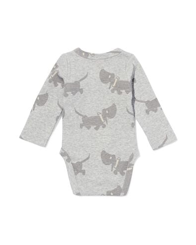 Takkie body jersey meegroei grijsmelange grijsmelange - 33455720GREYMELANGE - HEMA