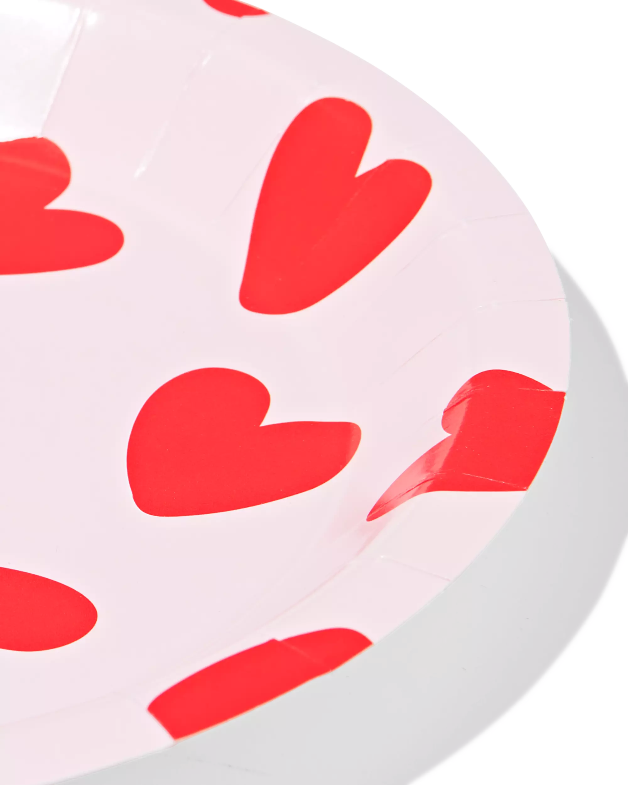 assiettes carton ⌀15,5cm cœurs - 8 pièces