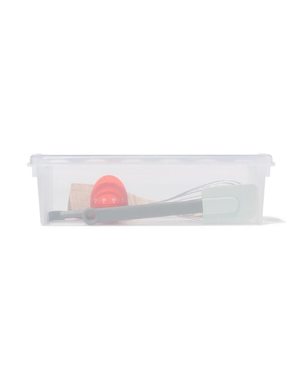 Ordnungsbox Madrid, 3.5 Liter, transparent, 38 x 14 x 11 cm 38 x 14 x 11 - 39820001L38X14X11 - HEMA