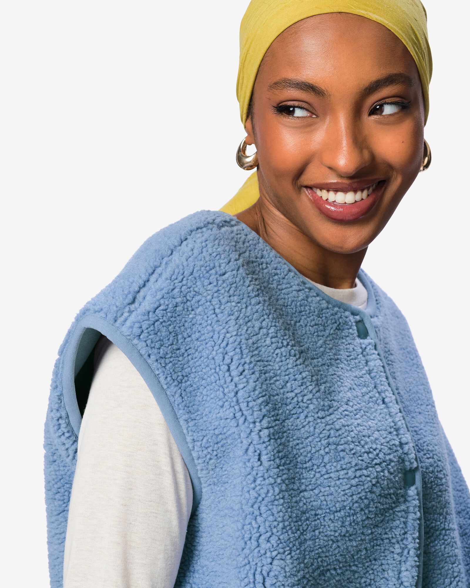 cardigan femme Odi peluche bleu bleu - 36216050BLUE - HEMA
