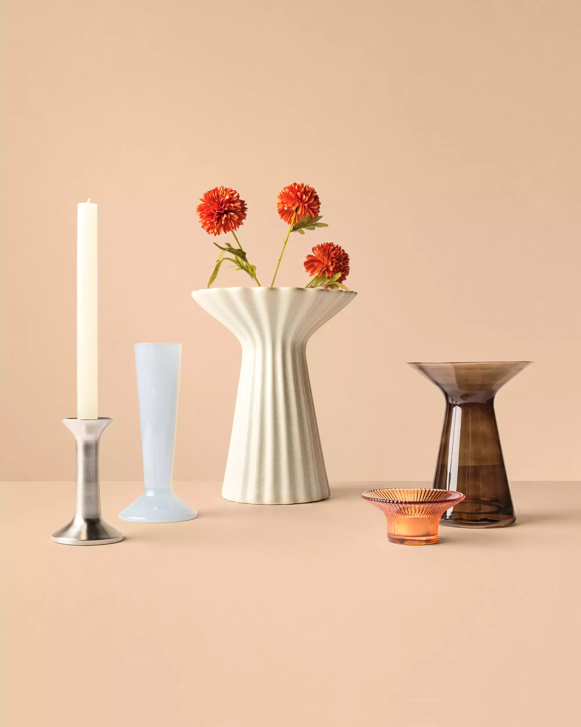 vase ⌀24,5x30cm Zwier céramique moucheté blanc