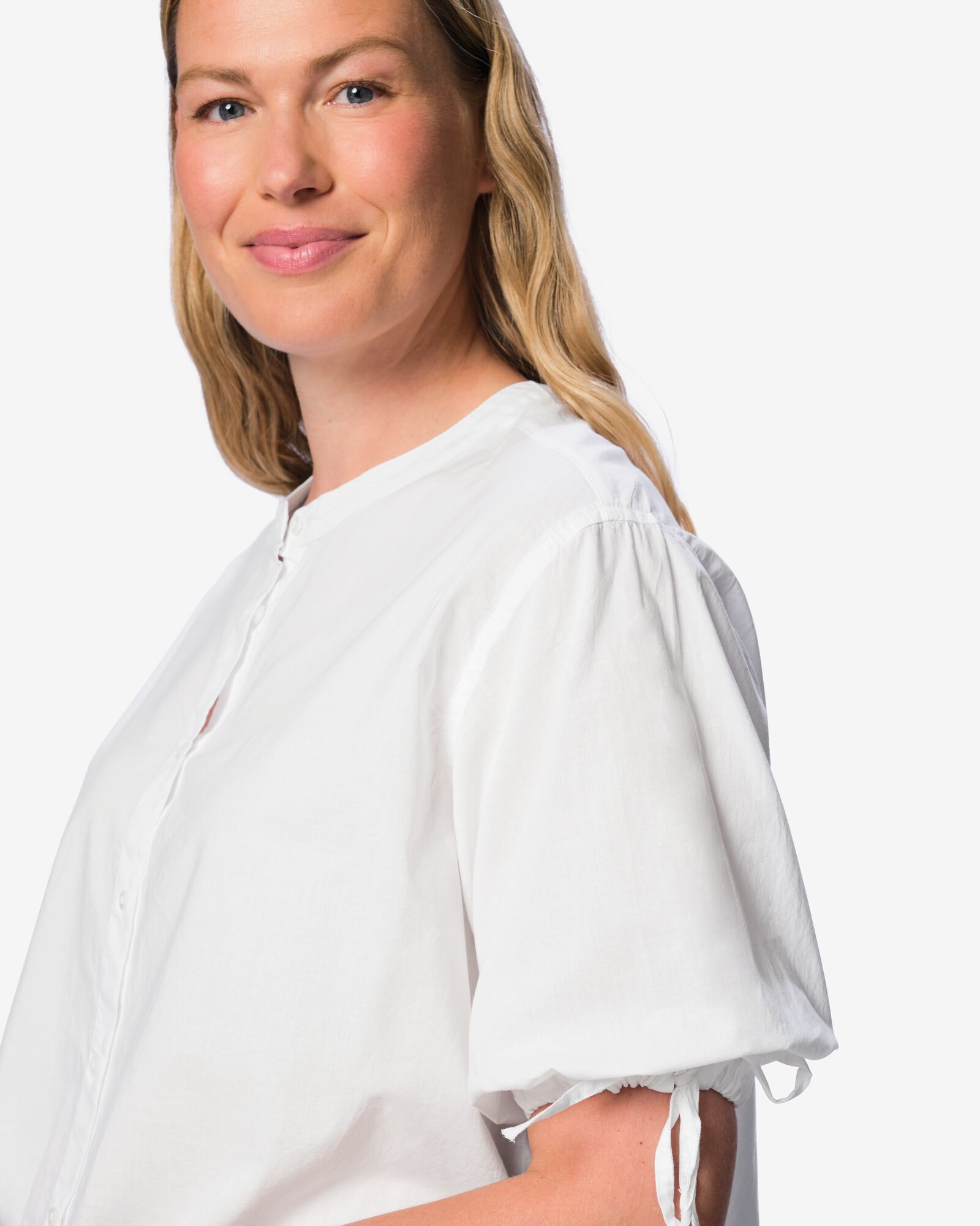 damesblouse Sophie katoen wit wit - 36211770WHITE - HEMA