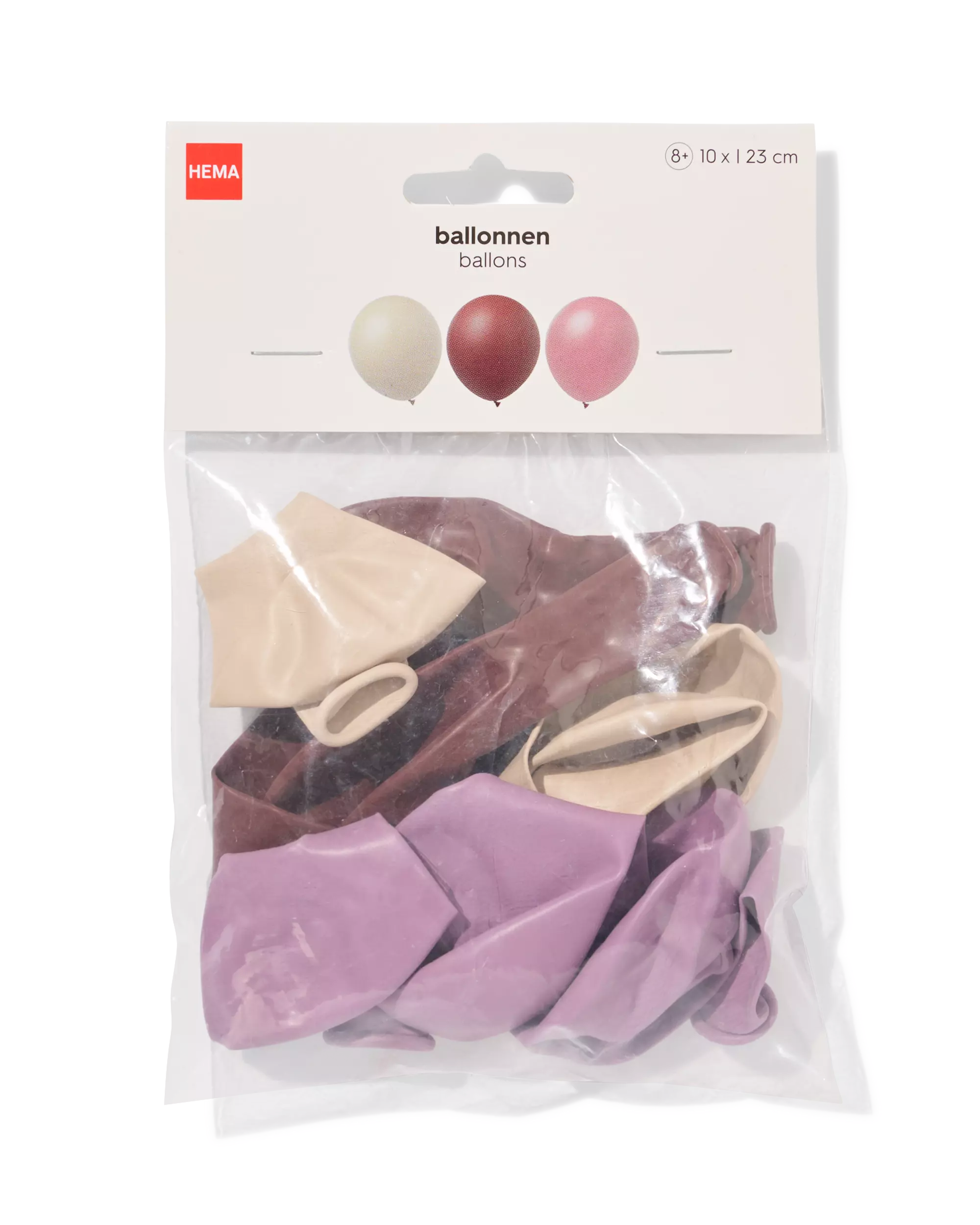 ballonnen 23cm roze - 10 stuks