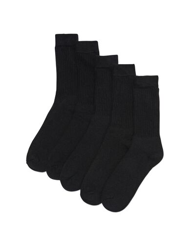 5 paires de chaussettes de sport homme noir noir - 4180010BLACK - HEMA