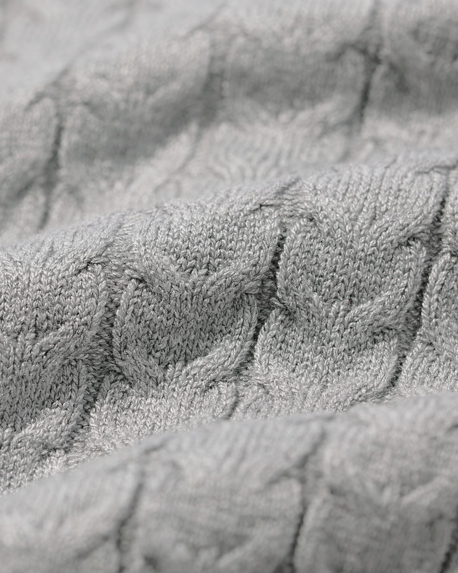 damesvest Livia kabel middengrijs middengrijs - 36213850MIDGREY - HEMA