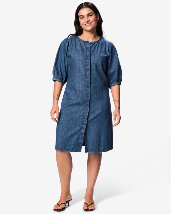 robe femme Suzy coupe droite bleu fonc&eacute; bleu fonc&eacute; - 36213220DARKBLUE - HEMA