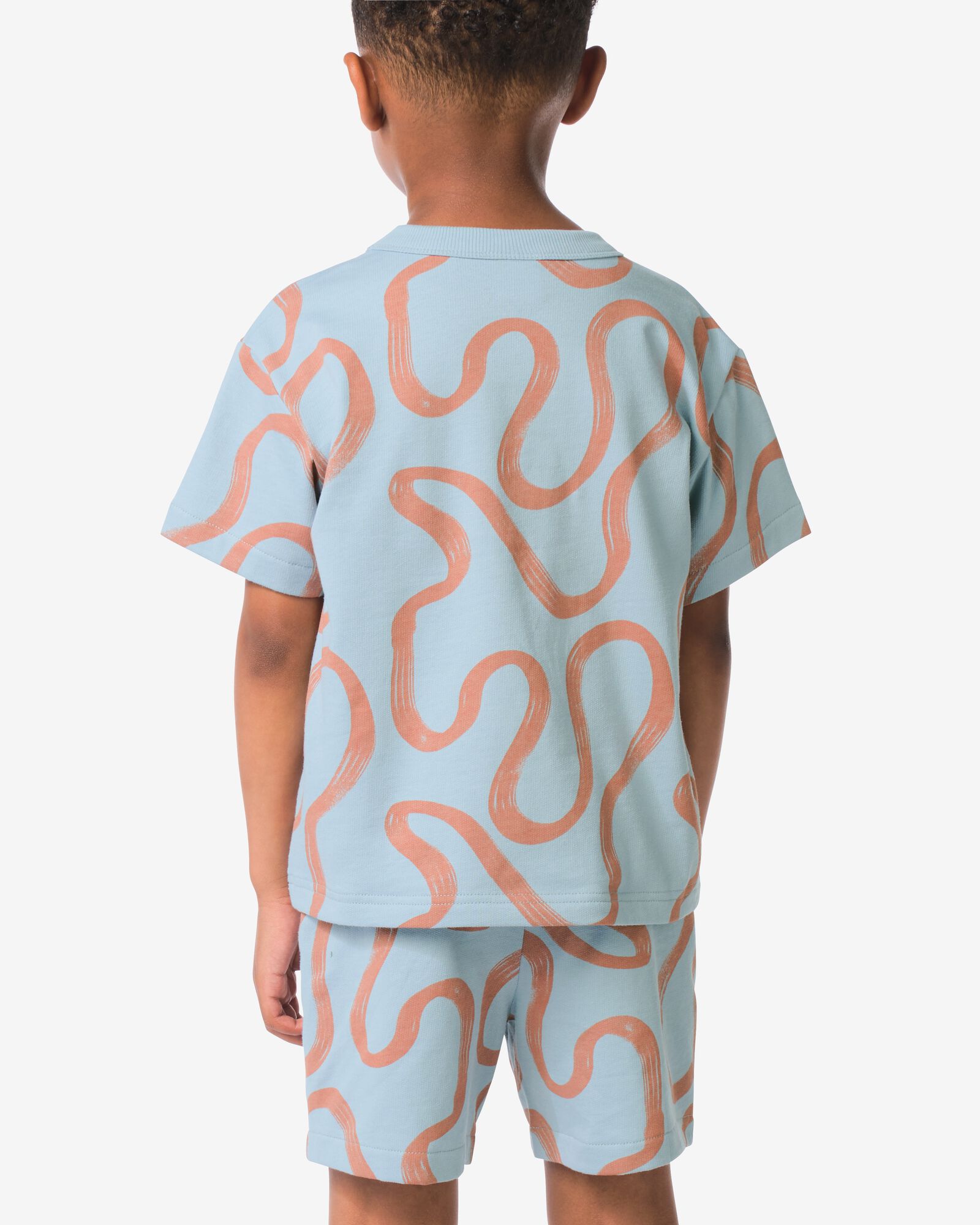 kinderkledingset abstract blauw blauw - 30720826BLUE - HEMA