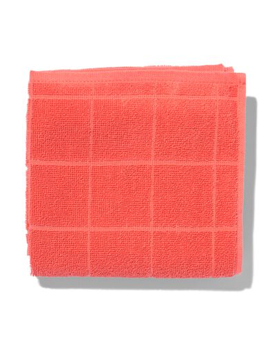 essuie-mains 50x50 coton corail - 5450040 - HEMA