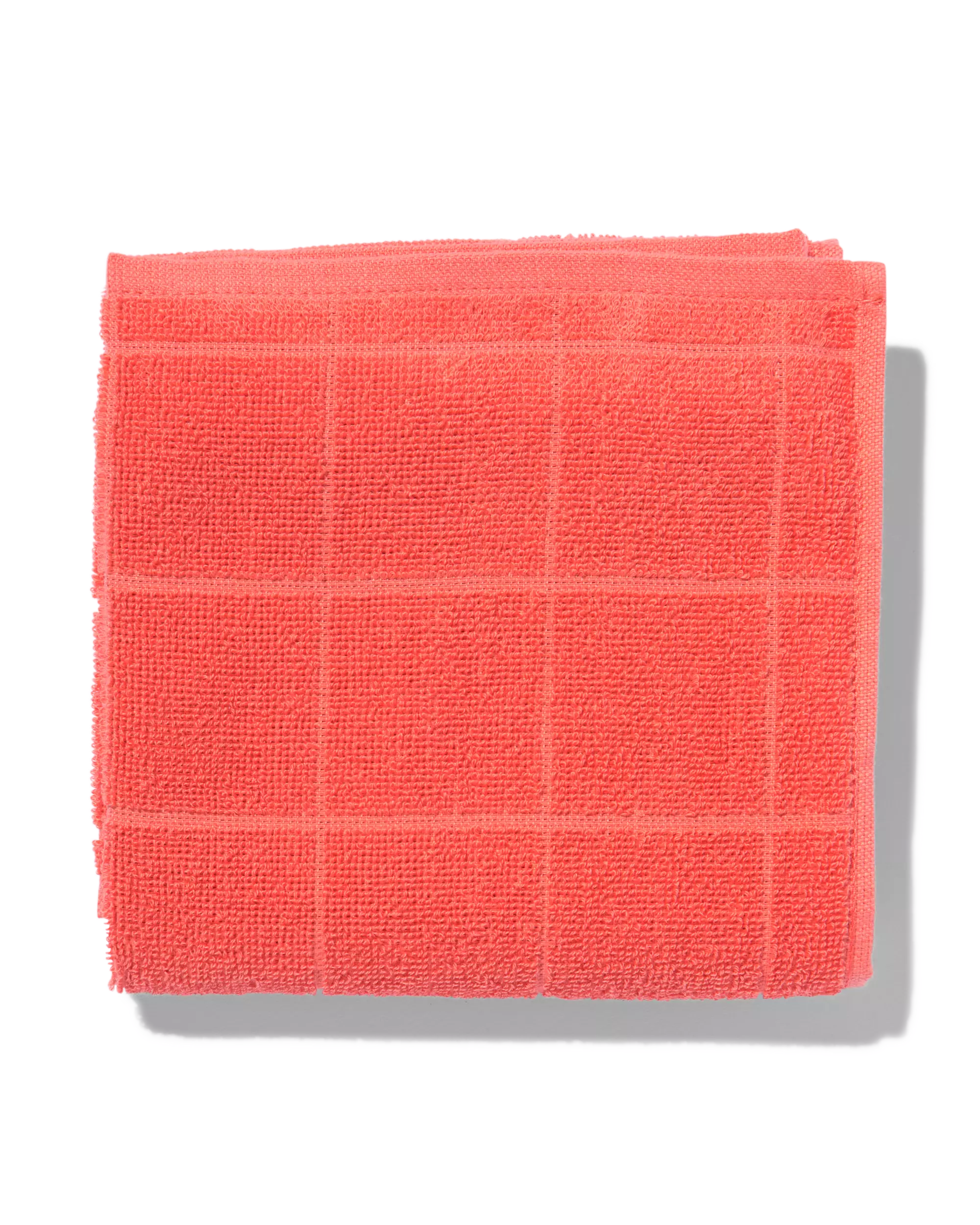 essuie-mains 50x50 coton corail