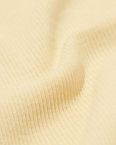 dames T-shirt Clara regular fit rib geel geel - 36306430YELLOW - HEMA
