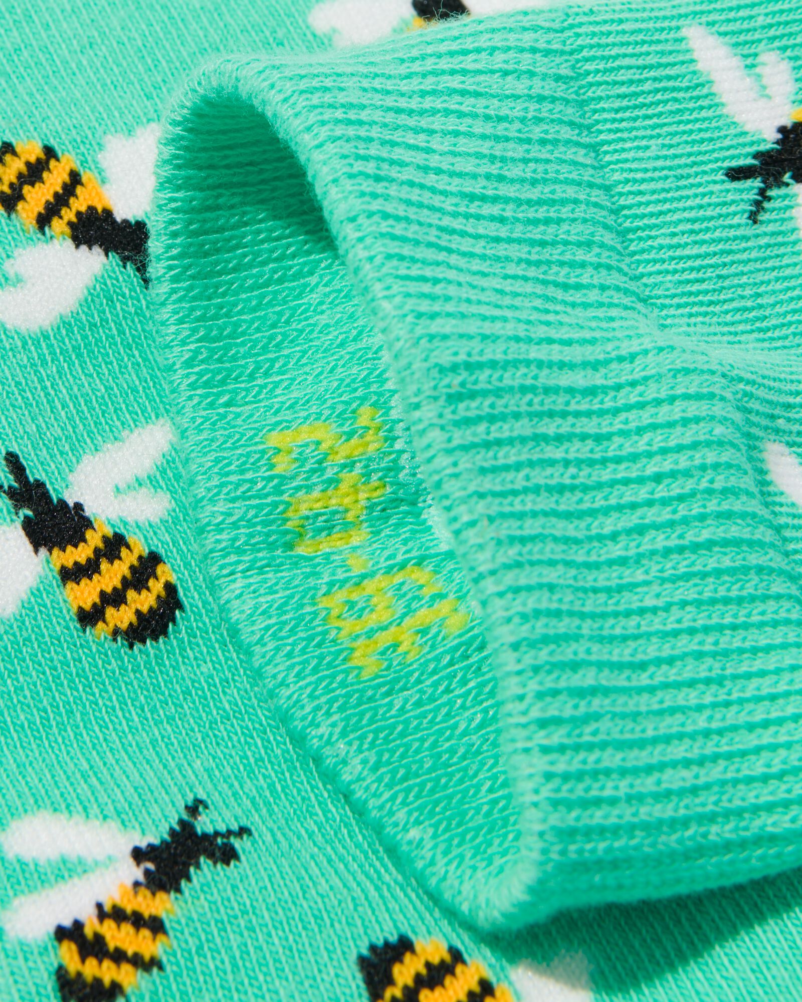 sokken voor volwassenen 'just bee yourself' groen - 4141130GREEN - HEMA