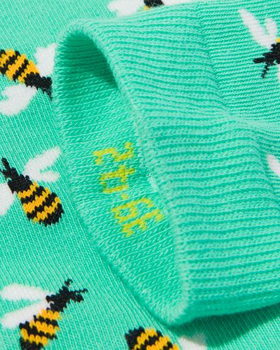 sokken voor volwassenen 'just bee yourself' groen - 4141130GREEN - HEMA