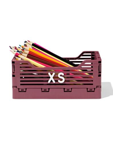 caisse pliante lettres recycl&eacute;e XS bordeaux bordeaux XS  13 x 18 x 8 - 39811083 - HEMA