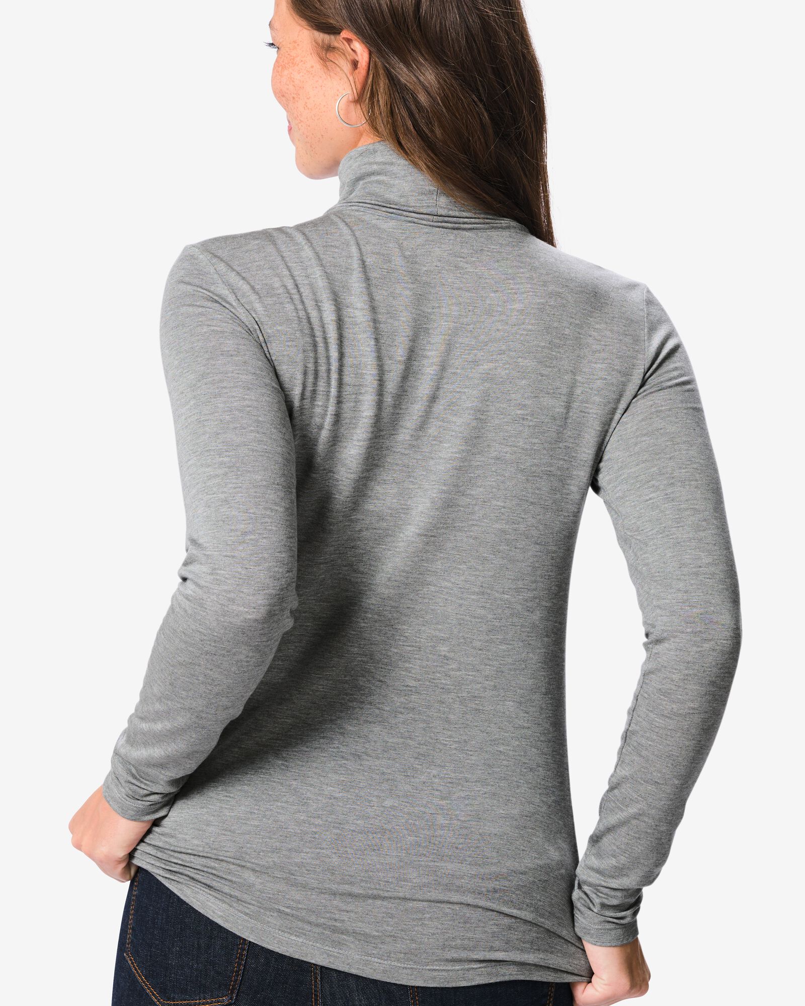 t-shirt femme thermique acrylique gris fonc&eacute; gris fonc&eacute; - 36307690DARKGREY - HEMA