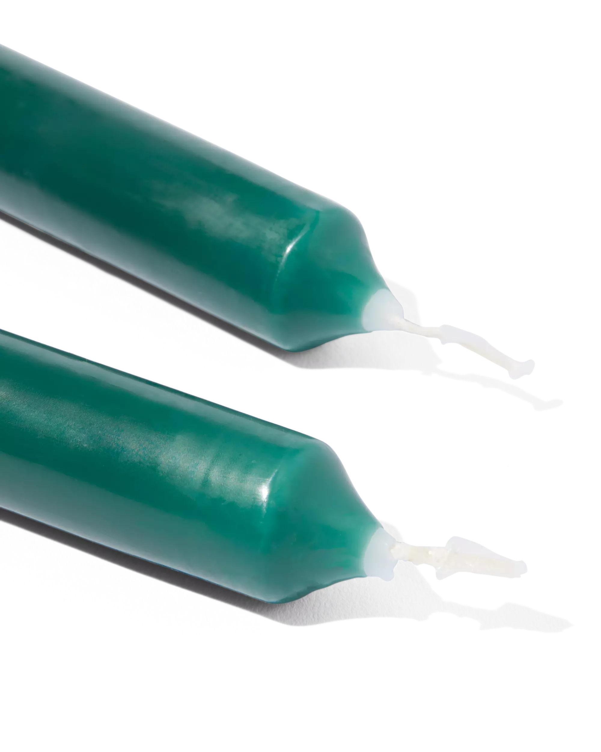 12 bougies longues Ø2.2x29 vert foncé 
