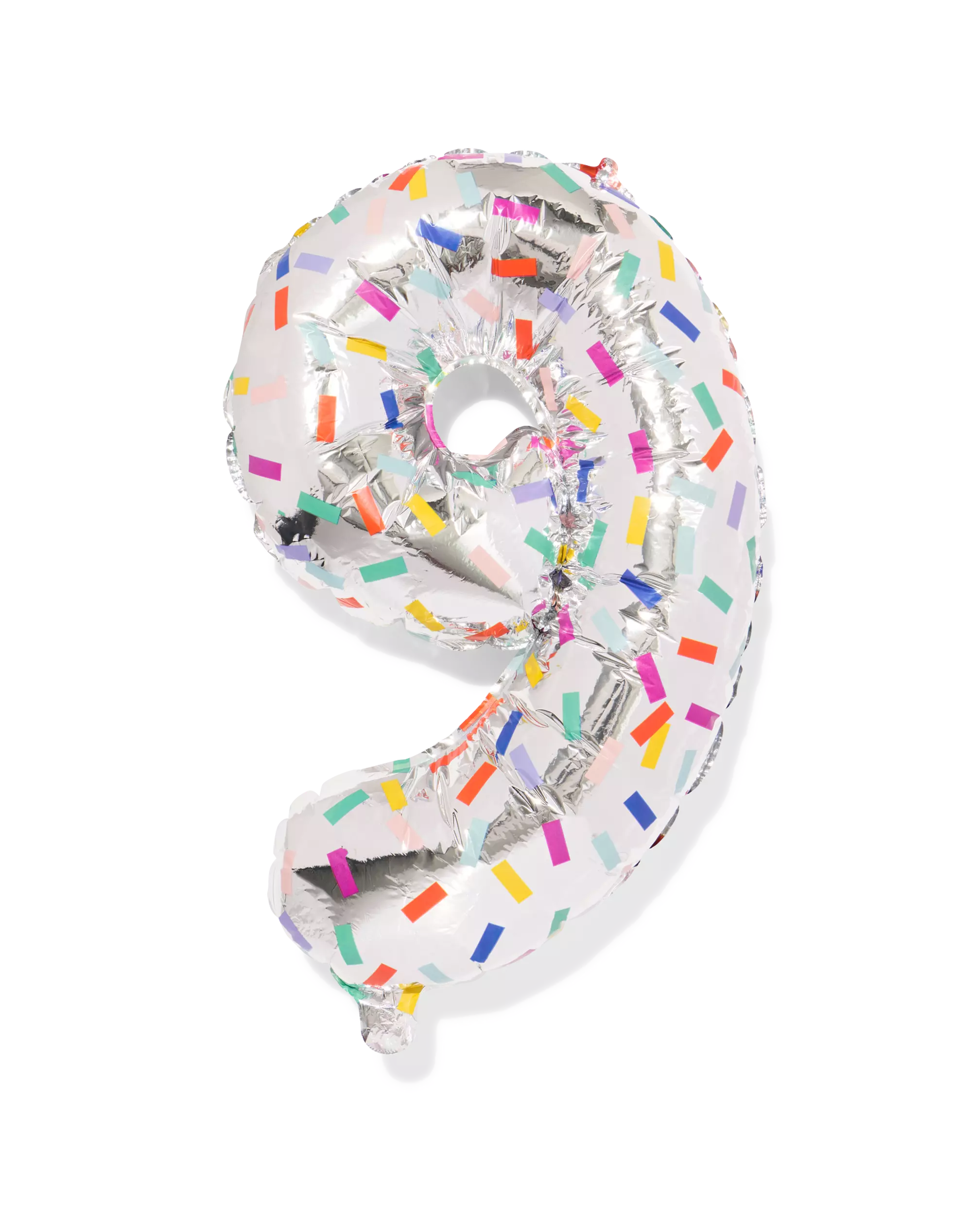 ballon alu chiffre 9 60cm confetti
