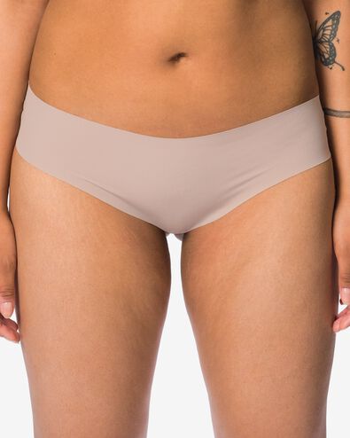 slip br&eacute;silien femme microfibre avec dentelle beige beige - 19608784BEIGE - HEMA