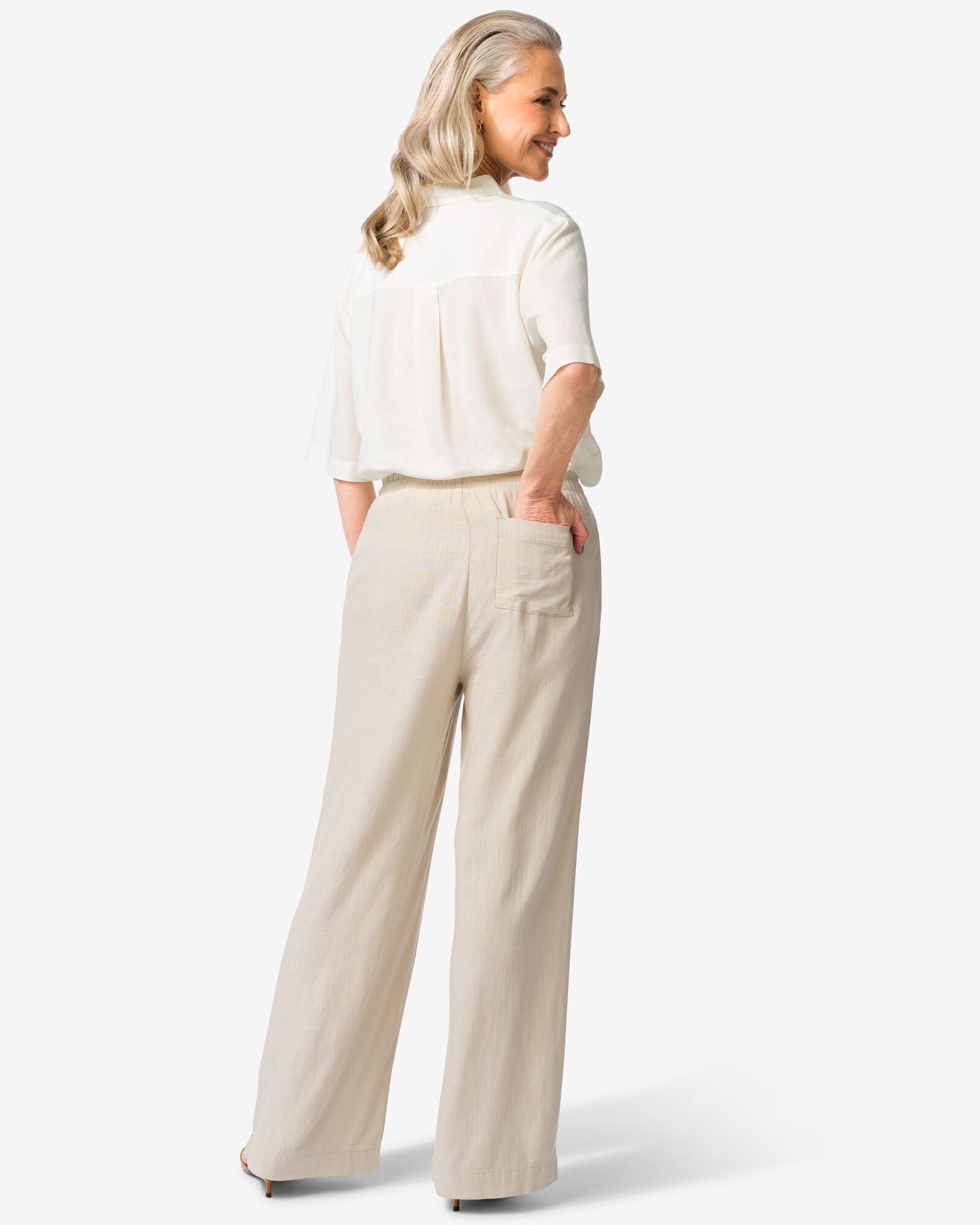pantalon en lin Tatum pour femme sable - 36249465SAND - HEMA