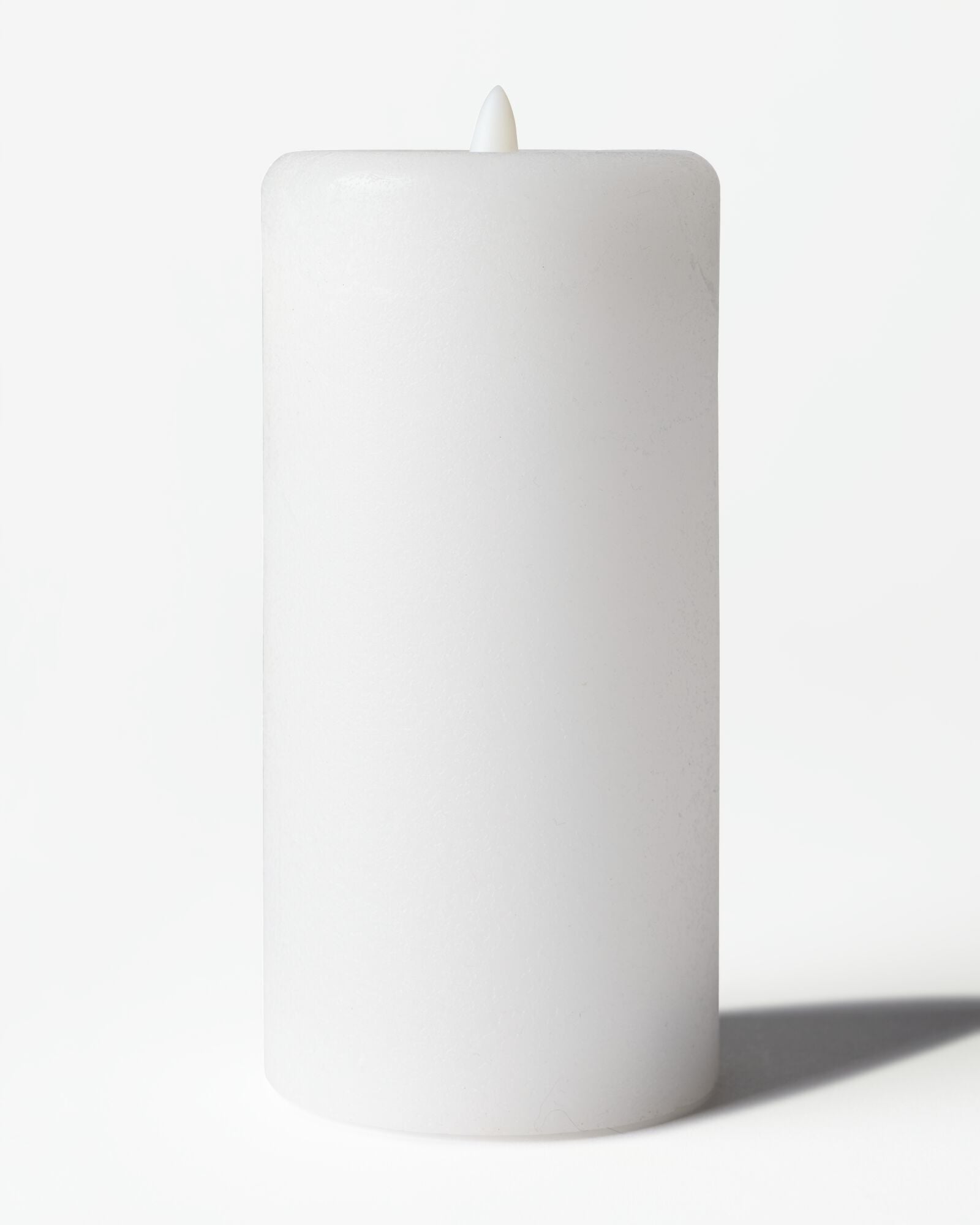 bougie pilier LED ⌀7,5 x 15 cm rustique blanc - 13550238 - HEMA