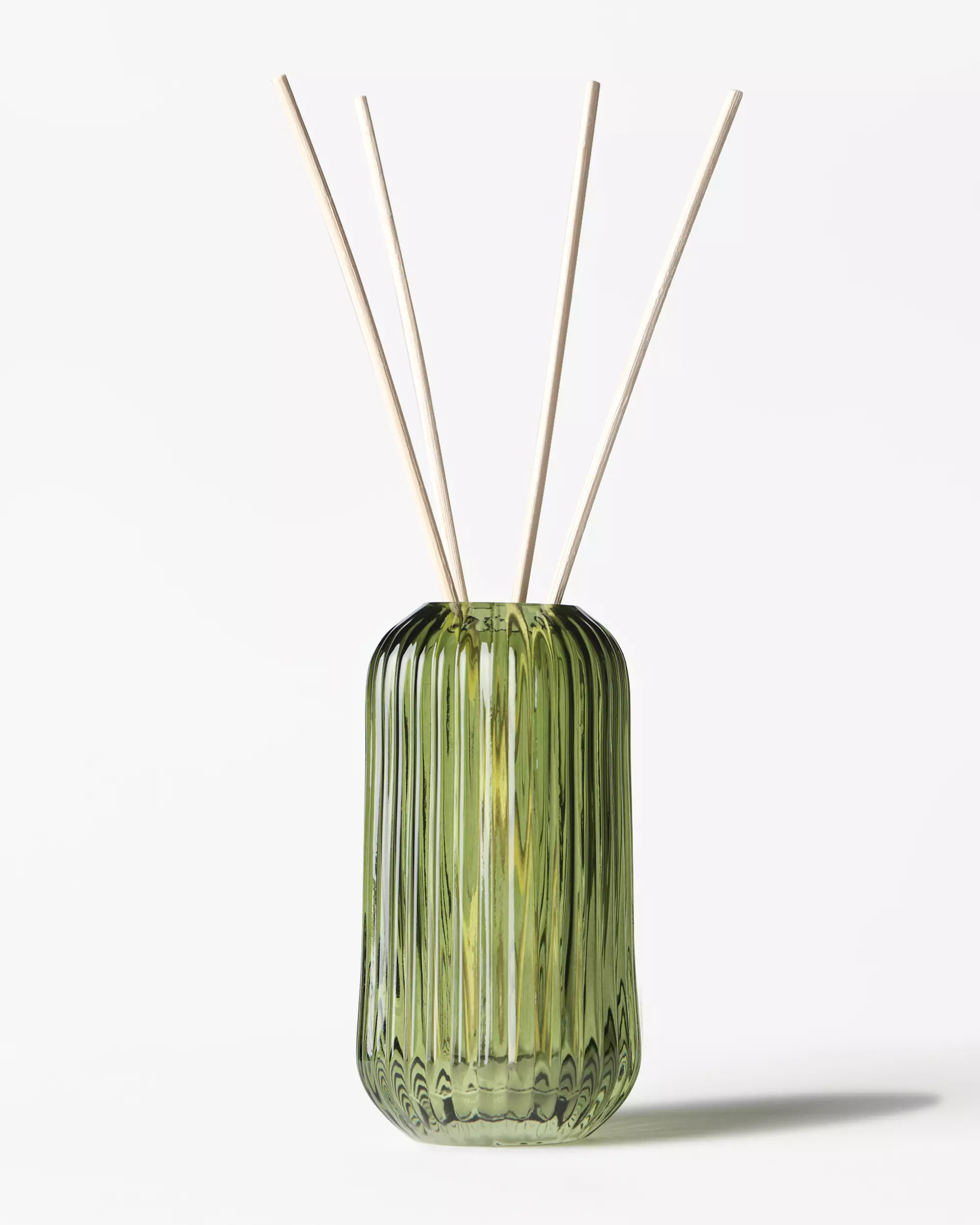 vase ⌀8,4x10cm Bink verre nervuré vert