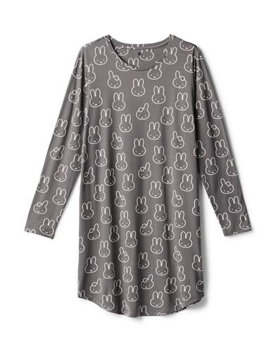 nuisette femme miffy microfibre bross&eacute;e gris fonc&eacute; gris fonc&eacute; - 23401838DARKGREY - HEMA