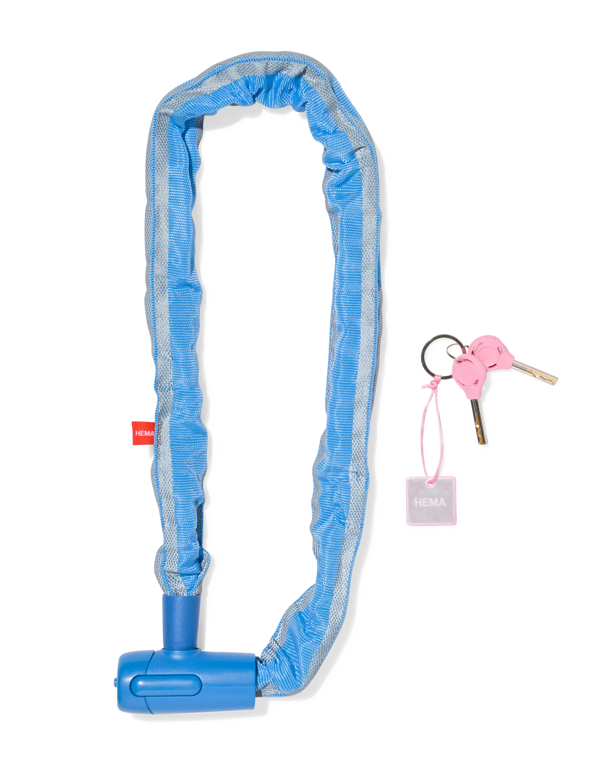 cadenas à chaîne 90x8cm avec clé bleue