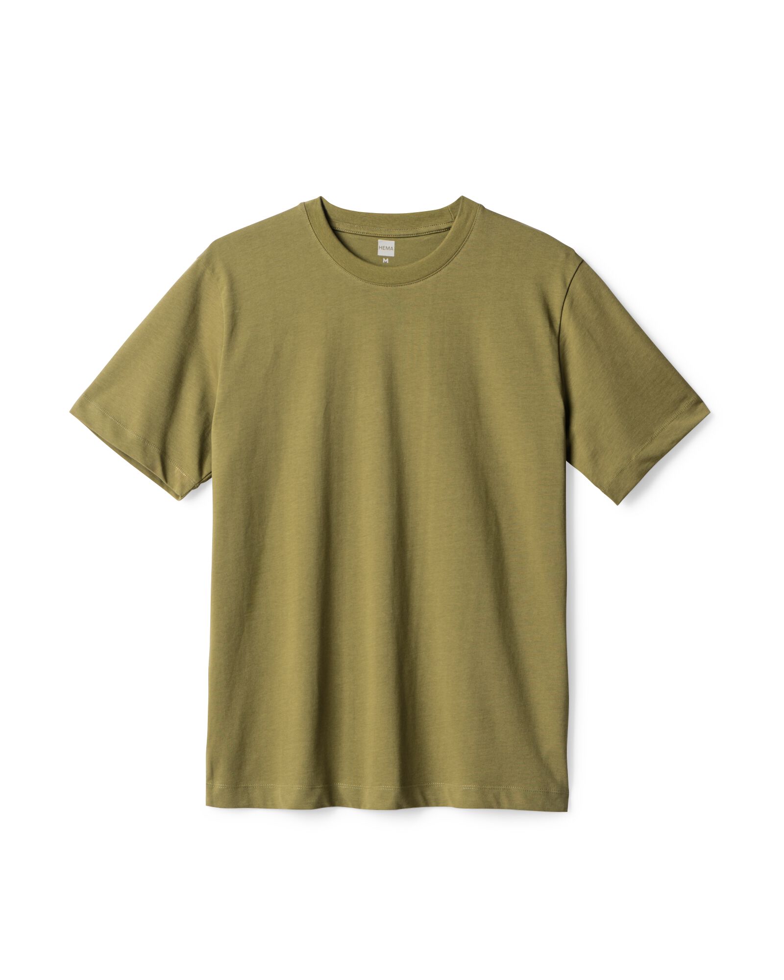 t-shirt homme Elias jersey vert moyen vert moyen - 2129880MIDGREEN - HEMA