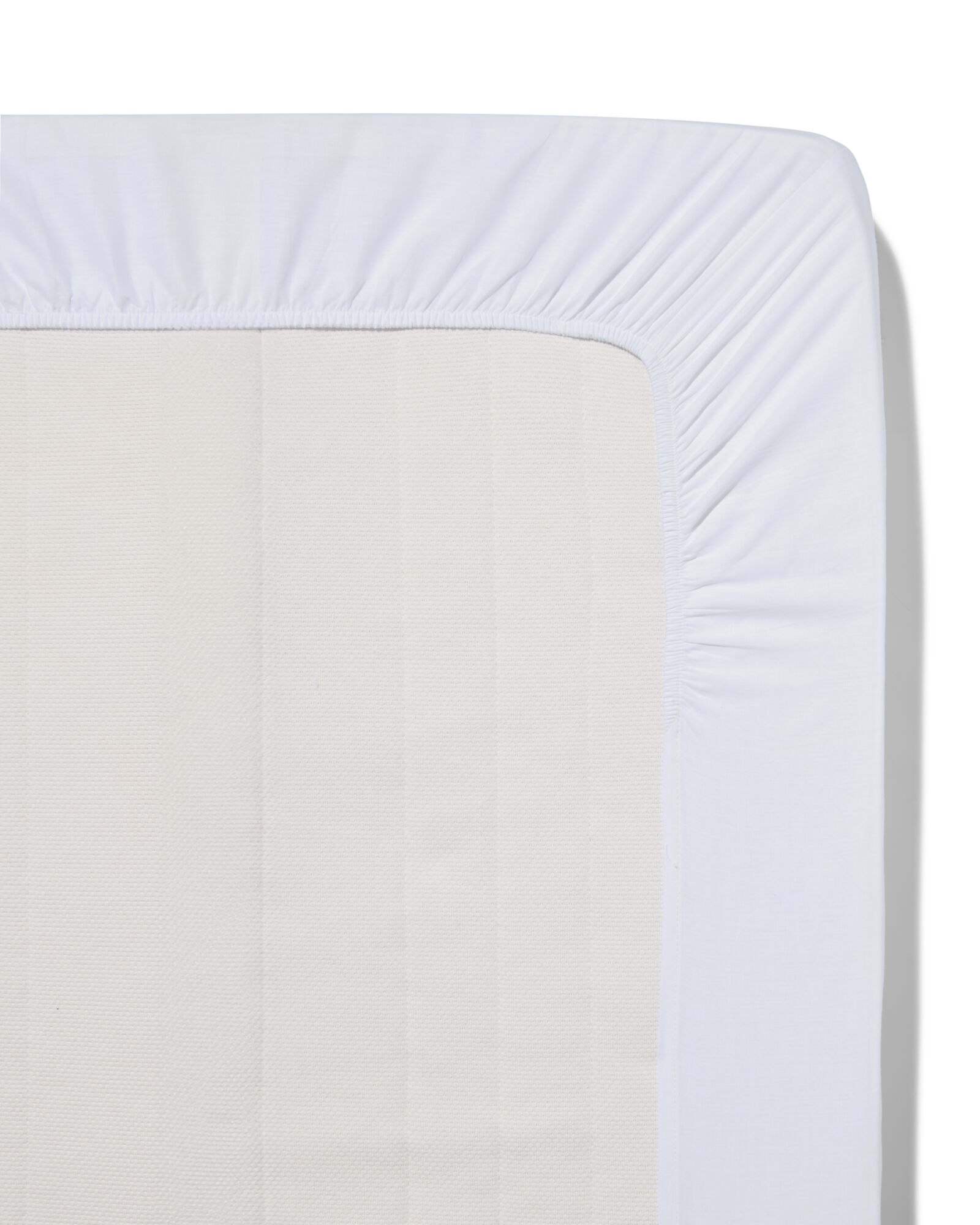 drap-housse 80x200cm coton blanc  - 5190002 - HEMA