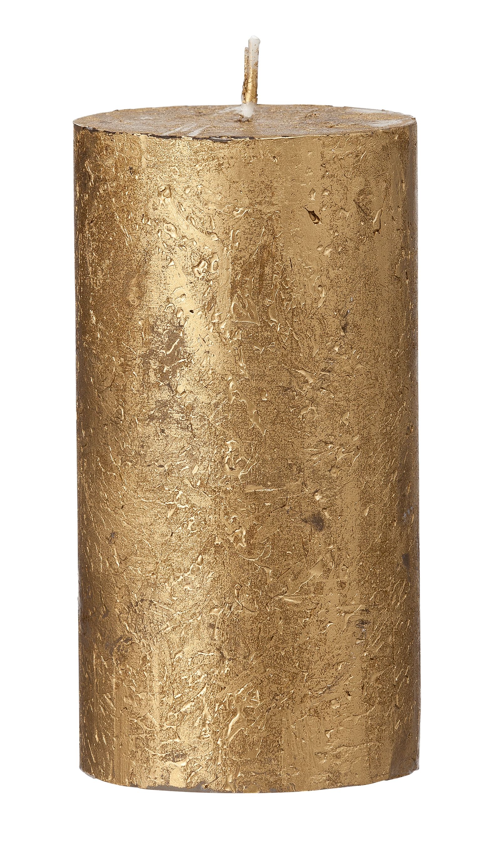 bougie rustique - 7 x 13 cm - dor&eacute; dor&eacute; 7 x 13 - 13503216 - HEMA