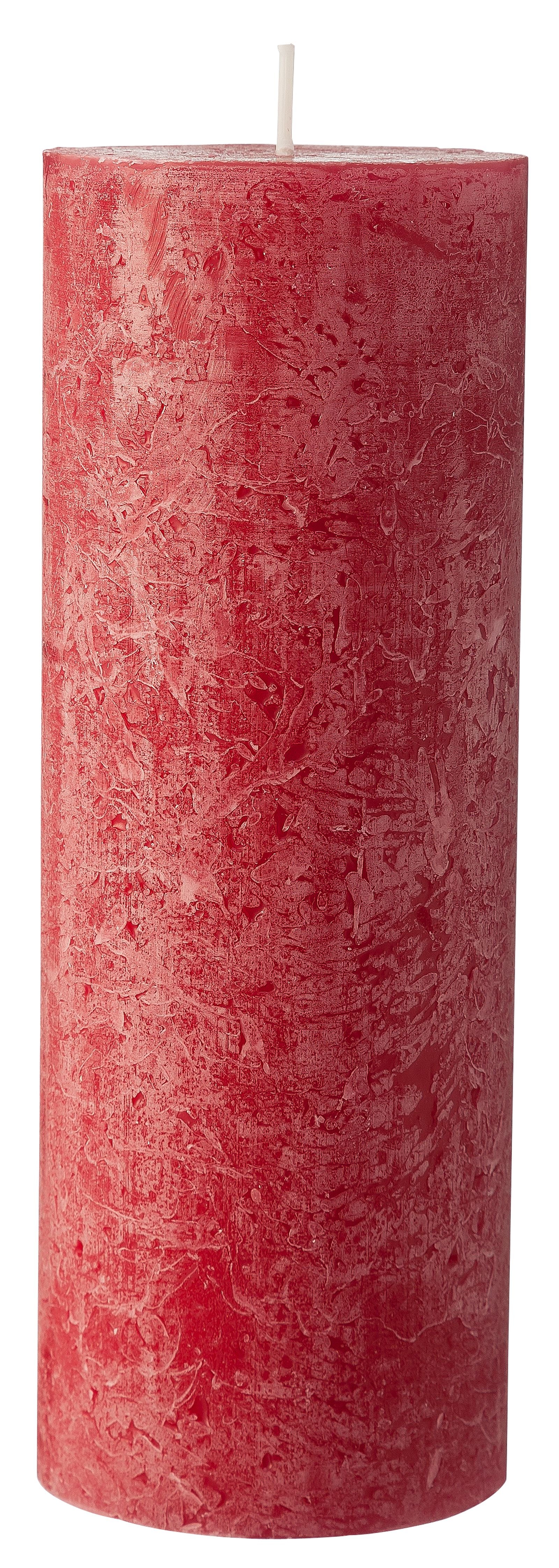 bougie rustique - 19x7 cm - rouge fonc&eacute; - 13503265 - HEMA