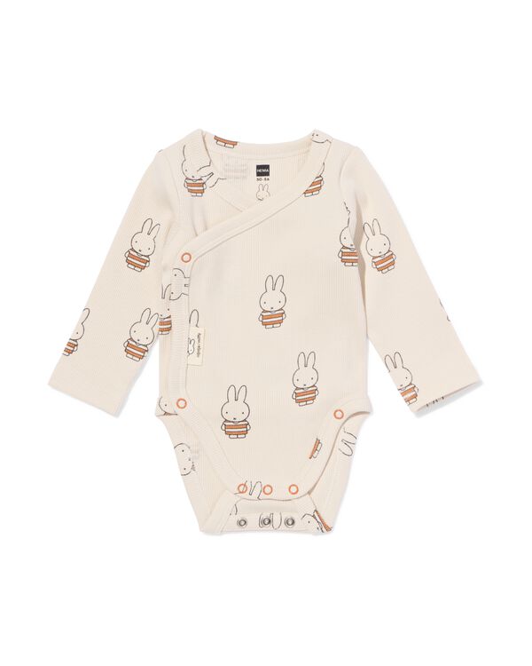 body de croissance b&eacute;b&eacute; miffy c&ocirc;tel&eacute; avec stretch &eacute;cru &eacute;cru - 33410020ECRU - HEMA