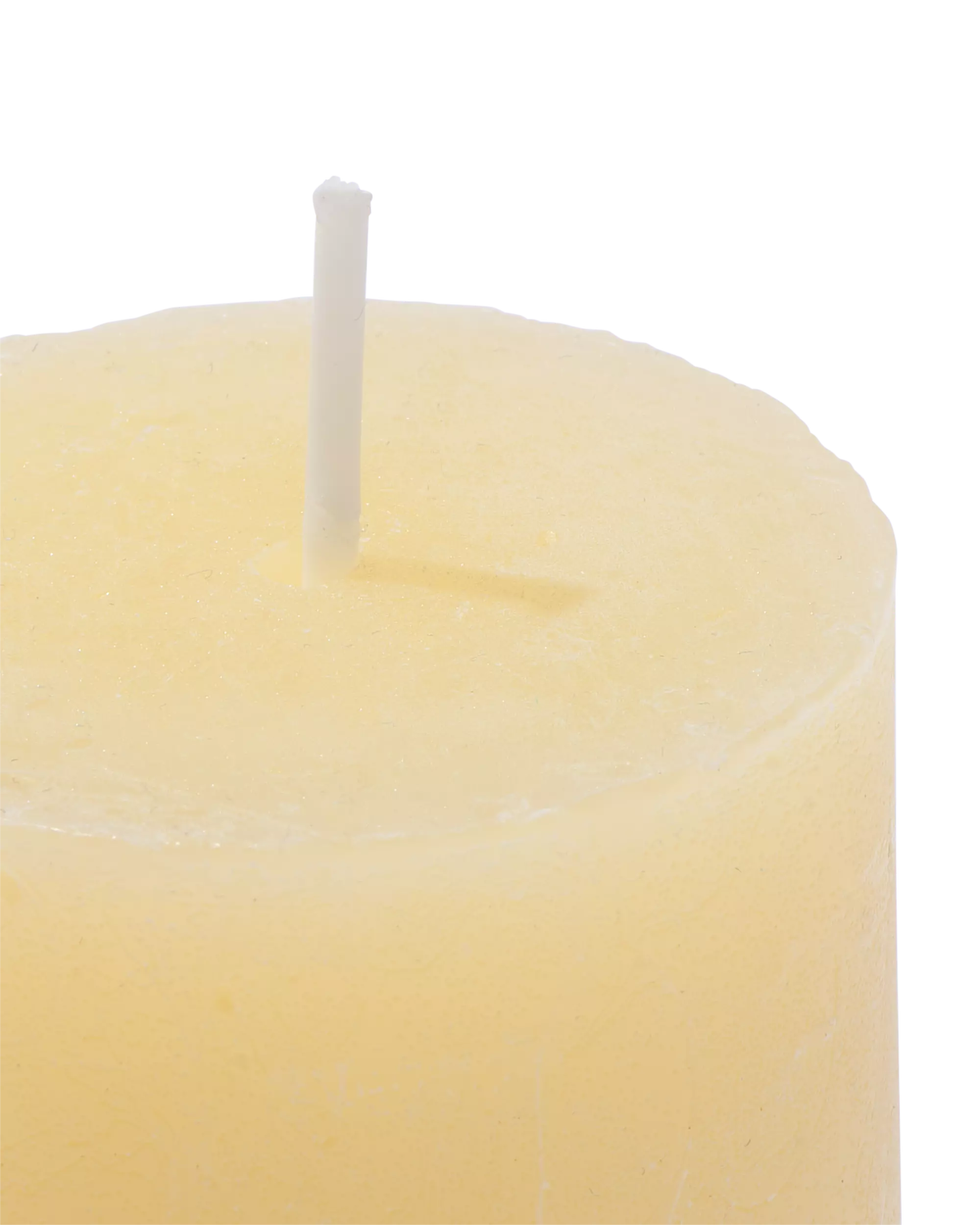 bougie rustique Ø5x11cm jaune clair