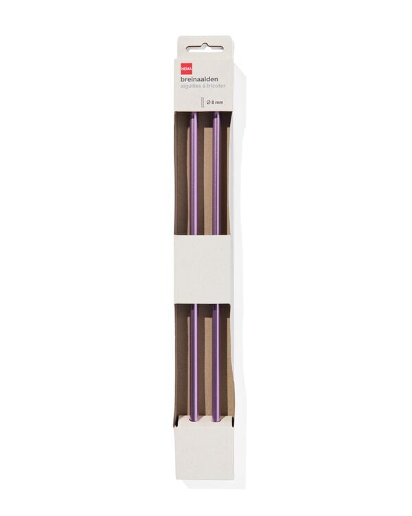 2 aiguilles &agrave; tricoter 8mm - 60760061 - HEMA