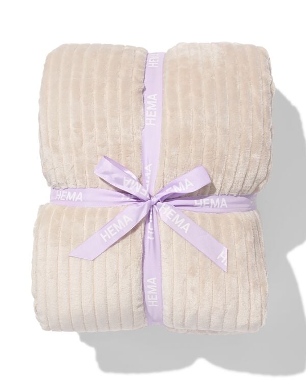 plaid 150x130cm sherpa beige - 7326228 - HEMA
