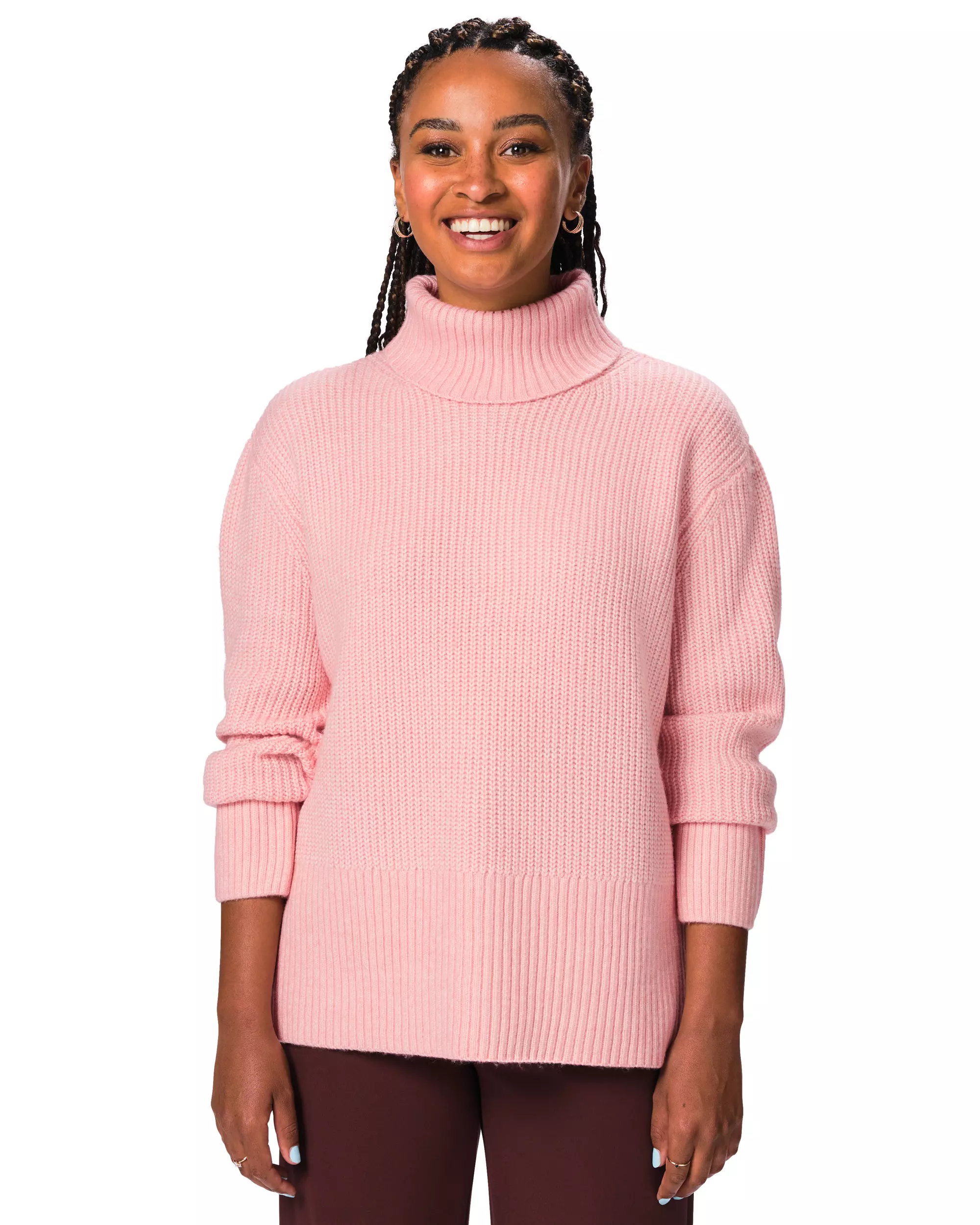 pull à col roulé femme polyester