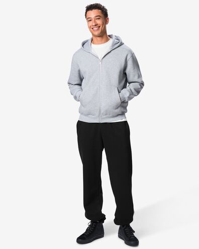 herenbroek Carlson regular fit sweatstof zwart zwart - 2101260BLACK - HEMA